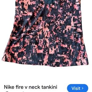 Nike Woman’s Fire V Neck Tankini swim top. Size M. Nearly new.